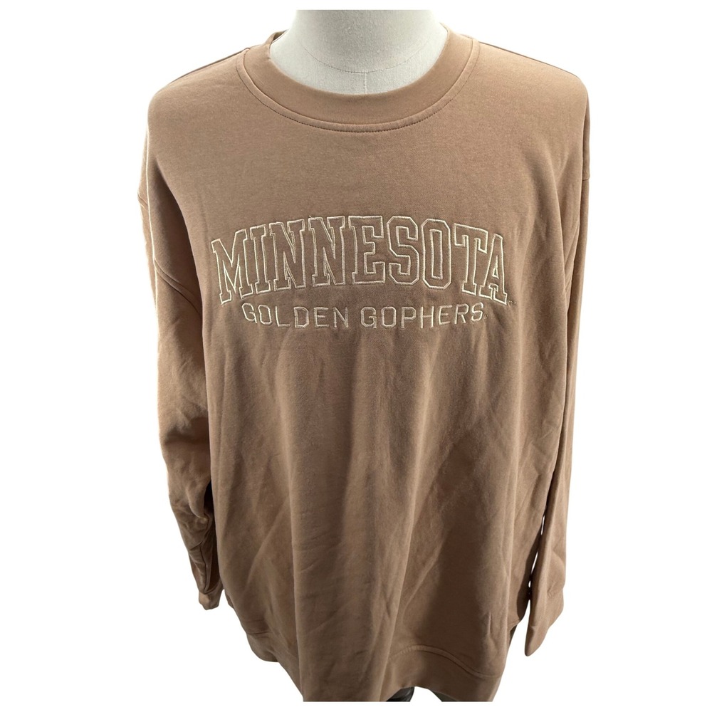 Rivalry Threads Minnesota Golden Gophers Tan Crewneck Sweatshirt‎ Mens NEW